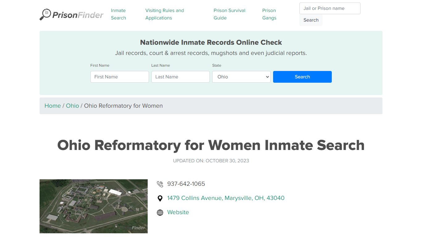 Ohio Reformatory for Women Inmate Search - Prisonfinder.org