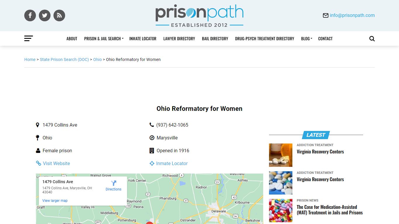 Ohio Reformatory for Women - Prison Inmate Search & Locator - Prison ...
